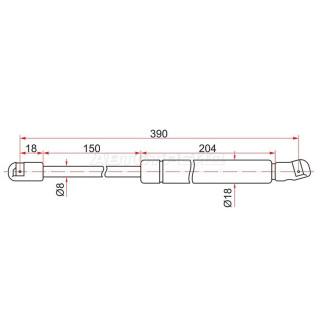 Амортизатор капота NISSAN CEFIRO/MAXIMA A33 98-03 прав=LH SAT