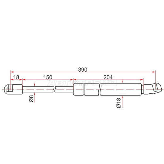 Амортизатор капота NISSAN CEFIRO/MAXIMA A33 98-03 прав=LH SAT