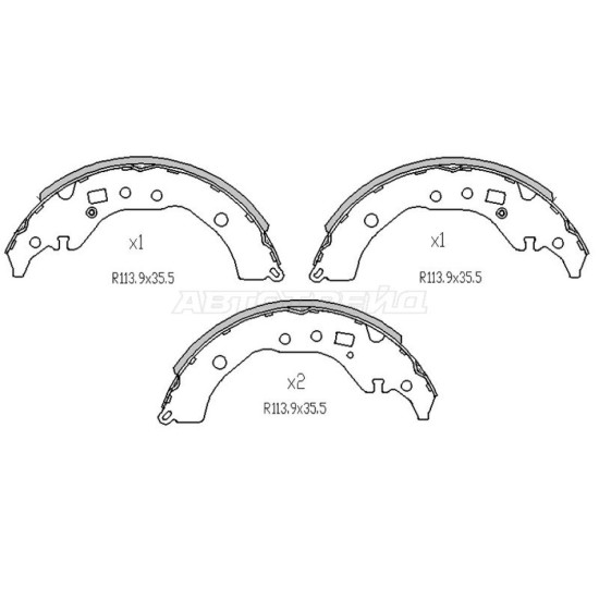 Колодки тормозные барабанные зад TOYOTA IST/PREMIO/RACTIS/FIELDER 07- SAT