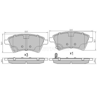Колодки тормозные перед SUZUKI SX4 06- SAT