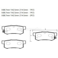 Колодки тормозные зад HONDA CR-V RD# 02-06/STREAM 01- CTR