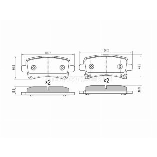 Колодки тормозные зад OPEL INSIGNIA 2009-2017 SAT