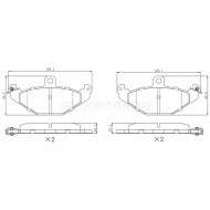 Колодки тормозные зад RENAULT LAGUNA 93-01/SAFRANE 92-00 SAT