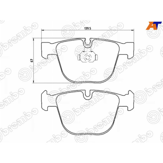 Колодки тормозные задн BMW X5 70 BREMBO