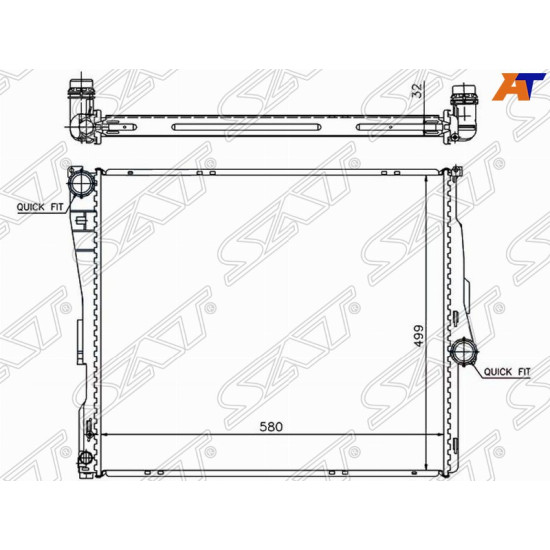 Радиатор BMW X3 03-10 SAT