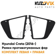 Рамки противотуманных фар Hyundai Creta (2016-) KUZOVIK