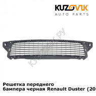 Решетка переднего бампера черная Renault Duster (2010-2016) KUZOVIK